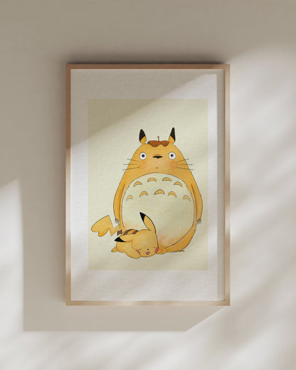 Totoro y Pikachu